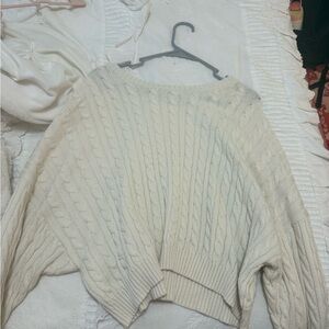 Cozy Cream Cable Knit Sweater